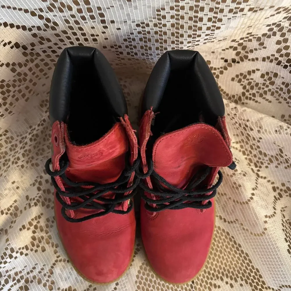 Timberland Premium Men's US 5 Red Waterproof Boots